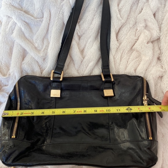 HOBO Leather shoulder bag with 2 shoulder straps, gold zip and Dust Bag - Picture 13 of 13